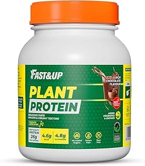 Plant Protein Powder with Rich Chocolate Flavour Pea Isolate & Rice Protein 26gm Protein Per Serve Complete Amino Acids with 4.6g BCAA Smooth & Tasty Green 25 Servings (Pack of 1)