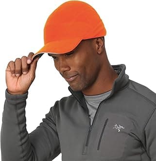 Men's Fleece Hat Baseball Cap - Drop Down Ear Warmer Flaps - Winter Caps for Men for Running, Golf, Hunting