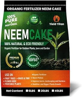 Premium Neem Cake, Natural Fertilizer for Gardening and Soil Amendment (20LB)