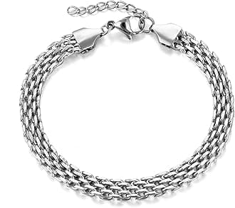 kelistom925 Sterling Silver Bracelets for Women Teens, Love Heart Charm Chain Bracelet Bangle Fashion Jewelry Gifts
