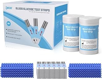 IMDK GLU-T1 Blood Glucose Test Strips for use with IMDK Diabetes Sugar Testing Meter (No Coding Required, 100 Count)