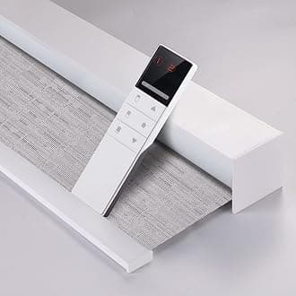 ZSHINE Motorized Blackout Window Blinds Customize Width Remote Control Wireless and Rechargeable Window Roller Shades for, Home, Office, Hotel, Club, Restaurant and Cinema(82012C)