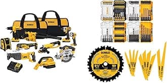 DEWALT 20V MAX Cordless Drill Combo Kit, 10-Tool with 111PC MASTER SET (DCK1020D2 & DWA123AMQ4)