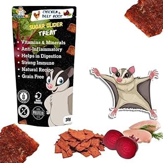 Chicken & Beetroot Suger Glider Treat | Travel Friendly Pack | Helps Immune System & Digestion | Crunchy Healthy Snacks | 30g