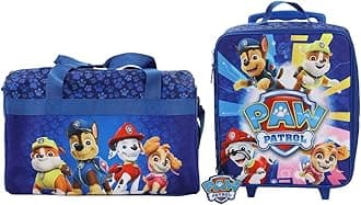 Paw Patrol Pups & Logo 3-Piece Youth Duffle Bag Travel Set With Pilot Case & Luggage Tag