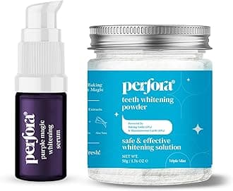Radiant Smile Combo - Mini | Purple Magic Whitening Serum - 10ml & Teeth Whitening Powder - 50g | Enamel Safe Oral Care & Effective Teeth Whitener Solution