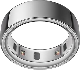 Oura Ring Generation 4 Smart Ring - Silver - Size 7 | SIZE CHECK FIRST: Includes Exclusive Size Kit | Monitor Sleep, Heart Rate & Fitness | Battery Lasts Up to 8 Days
