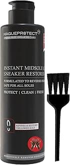 Sneaker sole restorer – oxygenated solution for yellowed rubber soles, easy application, restores original white, safe for various rubber surfaces, trusted by sneaker enthusiasts