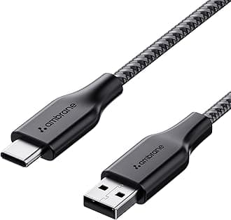 Ambrane Unbreakable 3A Fast Charging 1.5m Braided Type C Cable for Smartphones, Tablets, Laptops & other Type C devices, 480Mbps Data Sync, Quick Charge 3.0 (RCT15A, Black)