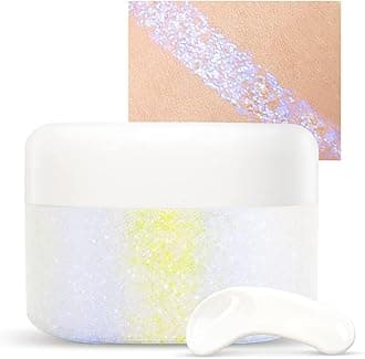 Holographic Body Glitter Gel for Body Face Hair Lip Makeup, Sparkling Glitter Long-Lasting Waterproof Liquid Sequins for Women Girls Perfect for Music Festival Halloween Concerts Art Party(03)