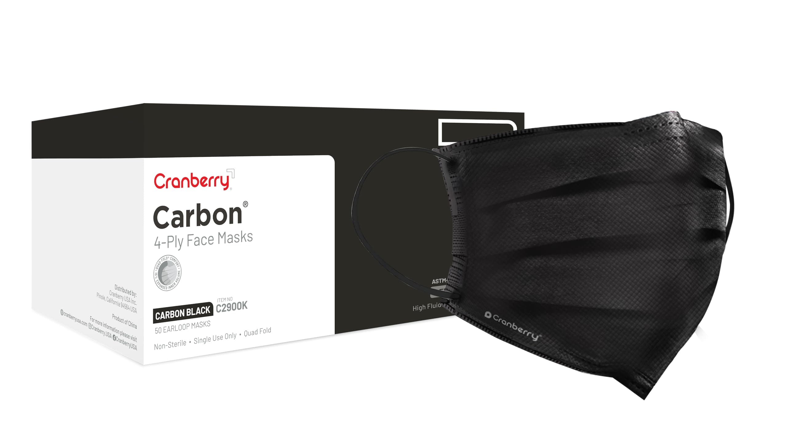 Carbon 4-PLY Face Masks