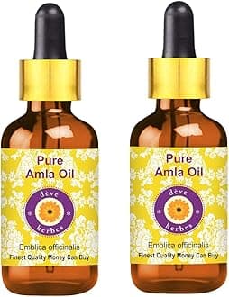 Deve Herbes Pure Almond Oil (Prunus dulcis) with Glass Dropper | Cold Pressed | Natural | Undiluted | For Diluting Essential Oils | For Hair, Skin & Massage | Men & Women | 100ml X 2