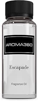Aroma360 - Escapade Fragrance Oil Scent - Luxury Aromatherapy Scent Diffuser Oil - Hints of Lemon, Ocean, Bergamot, & Fragrant Jasmine - for Essential Oil Diffusers - for Home & Office - 120mL