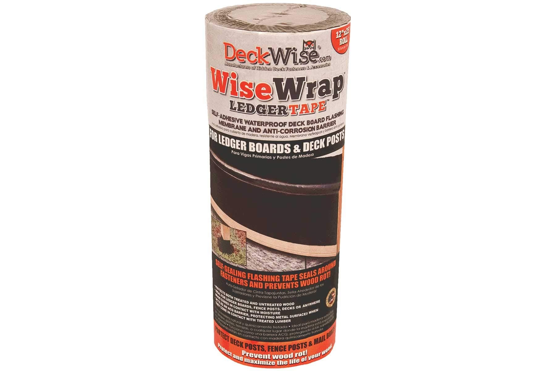 DeckWise WiseWrap Deck Ledger Flashing Tape - 12" x 25' - 2 Pack