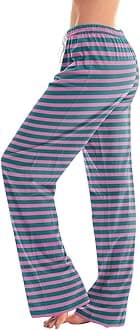 TWGONE Women's Pajamas Pants Plaid Stretch Casual Loose Comfy Pants Sleep Bottom Lounge Cute Pajama Sleepwear