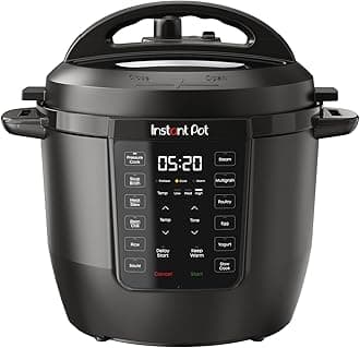 6QT RIO 7-in-1 Multi-Cooker, Pressure Cooker, Slow cook, Sauté, Steam, Rice Maker, Yogurt, & Warmer, Black, 6 Quarts