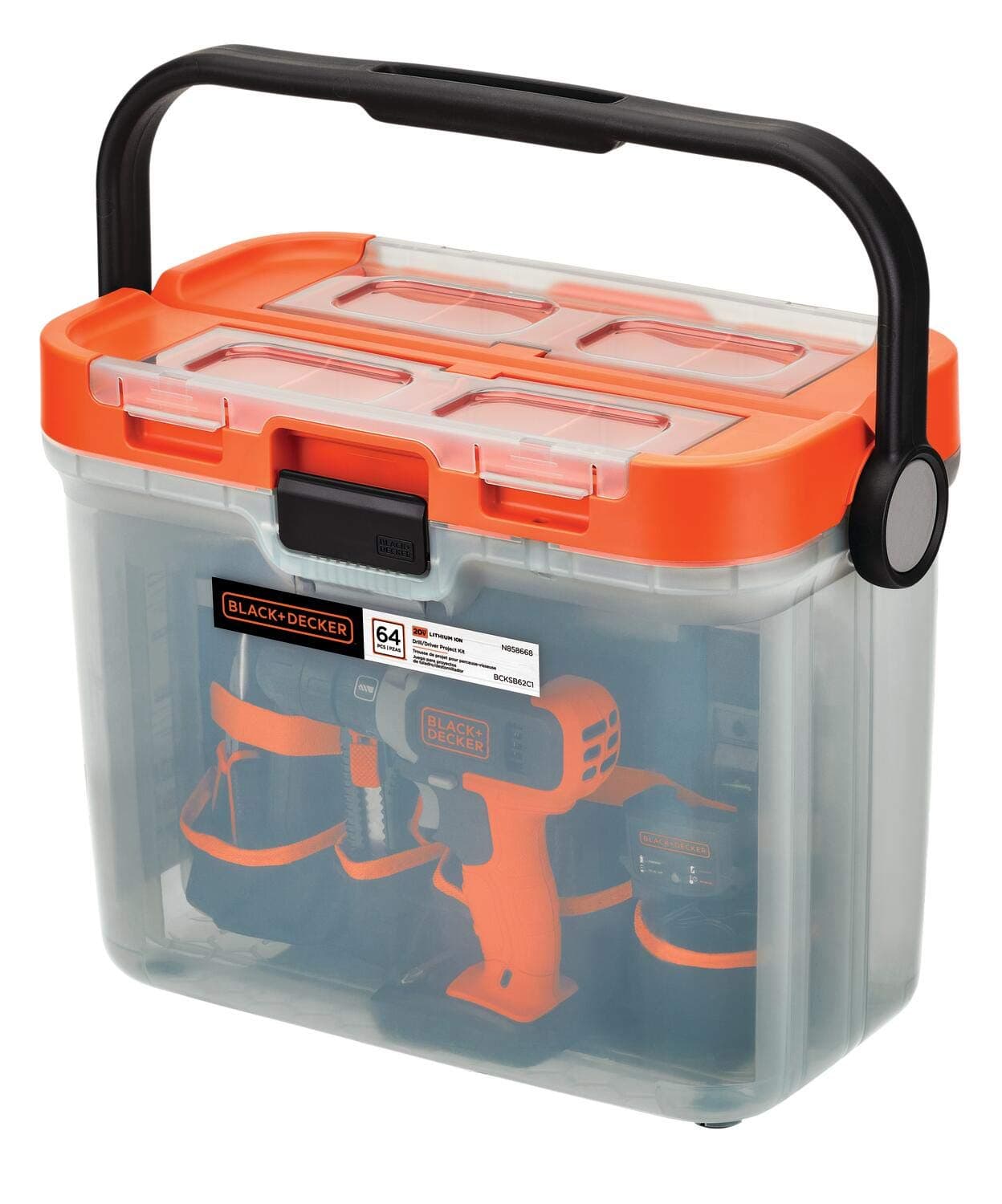 20V MAX Drill with Home Tool Kit, 64-Piece (BCKSB62C1)