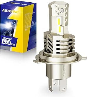 AUTOONE Latest 9003 H4 HB2 LED Bulbs Motorcycle Hi Lo and Fog Lights Halogen Replacement, Mini Size 400% Brighter Plug-n-Play, Pack of 1