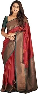 Shiv Textiles Womens Banarasi Saree Saree (pack of 1)