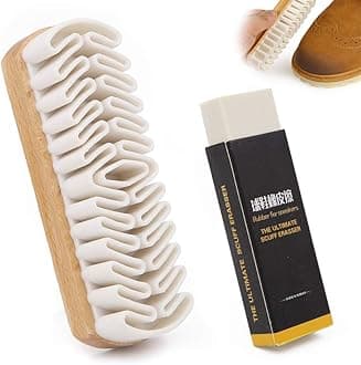 Suede Leather Cleaning Shoe Brush Matte Crepe Brush Decontamination Brush with Cleaning Eraser for Shoes in Chamois