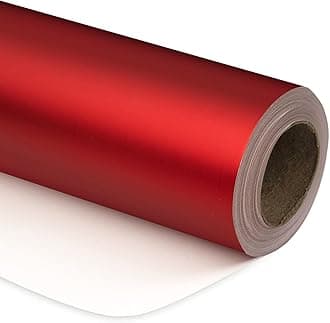 Red Metallic Wrapping Paper - Solid Color Matte Gift Wrap Paper Jumbo Roll Perfect for Valentine's Day Gifts, Wedding, Birthday, Christmas, Baby Shower, Anniversaries - 30 Inches x 100 Feet