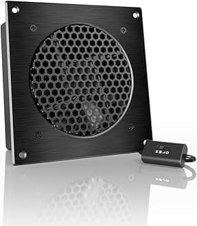 AIRPLATE S3, Quiet Cooling Fan System 6" with Speed Control, for Home Theater AV Cabinets