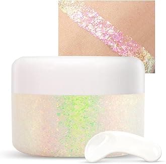 Holographic Body Glitter Gel for Body Face Hair Lip Makeup, Sparkling Glitter Long-Lasting Waterproof Liquid Sequins for Women Girls Perfect for Music Festival Halloween Concerts Art Party(02)
