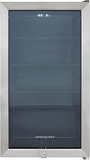 – Cookology CBC98SS Under-Counter Fridge, 98 Litre Beer, Wine and Drinks Fridge with Adjustable Temperature Control, LED Light and Energy Efficient - in Stainless Steel