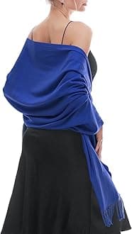 RIIQIICHY Women's Scarf Pashmina Shawls and Wraps for Evening Dress Bridesmaid Wedding Bridal Winter Warm Long Large Scarves