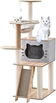 Cat Tree, Tower - 360° Transparent Capsule With Scratching Board For Cats, Kitten And Multi-Level House Indoor Fun, Scratch Post Cats Scratcher