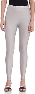 GO COLORSWomen's Mid Rise Shimmer Skinny Fit Leggings