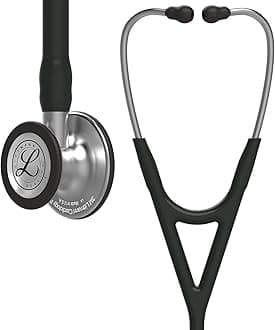 3M Littmann Cardiology IV Diagnostic Stethoscope, Standard-Finish Chestpiece, Black Tube, Stainless Stem and Headset, 27 inch, 6152