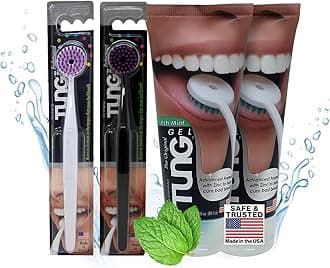 2 Tung Brush & 2 Gel Tongue Cleaner Partner Pack, 4 Count (Pack of 1)