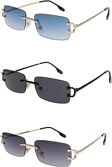 FLAWLESS EYEWEAR Men Women Classy Elegant Sophisticated Style Clear Lens EYE GLASSES Gold Rimless Frame