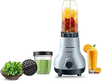 Easy Mix Nutri Mixer Grinder 500W with 2 Jars for Smoothies, Chutney & Shakes, Shock Proof ABS Body, Nano Grinding Technology, 2 Years Warranty (Black)