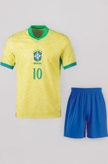 Naimaar 10 Football Team Home Jersey with Shorts 2024 (Kids,Boys,Men)(Medium 38) Multicolour