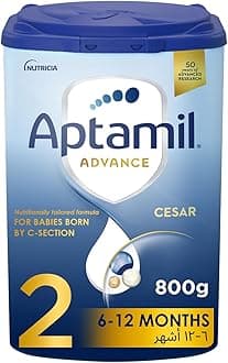 Aptamil Advance Cesar 2 Follow-On Formula Milk From 6-12 Months, For C-Section Born Babies, Easy To Use Pack, 800g