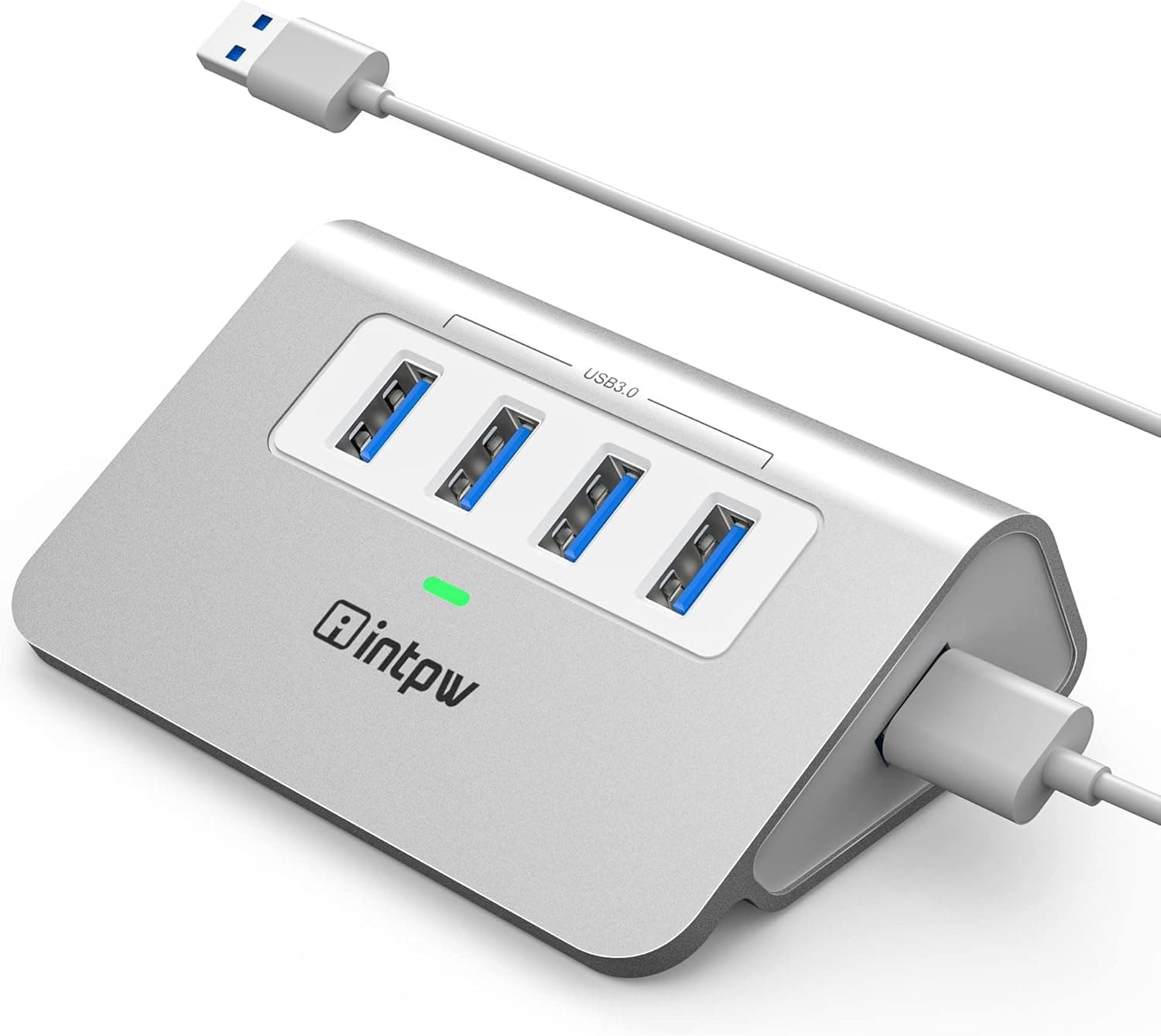 USB 3.0 Hub, Aluminum 4 Port USB Data Hub 3.0 Port Extender Multiport Adapter with 3.3ft Cable ，USB Splitter for Laptop, PC/Xbox/Flash Drive/Printer/Camera/Keyborad/Mouse