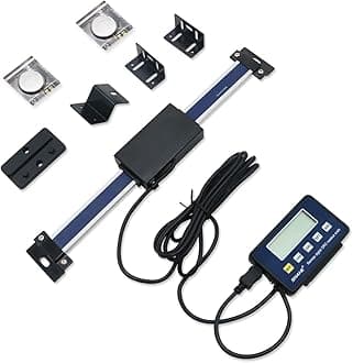 Digital Readout Linear 0-150mm/0-6inch Accurate Digital LCD Digital Readout Lathe Linear Scale for Milling Machines, Linear Digital Readout