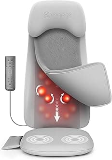 COMFIER Back Massager with Heat,2D/3D Shiatu Massage Seat Cushion,2 Auto Massage Modes,Full Back Massager with Vibration,Deep Tissue Kneading Chair Pad for Lower Waist,Gift for Men,Women