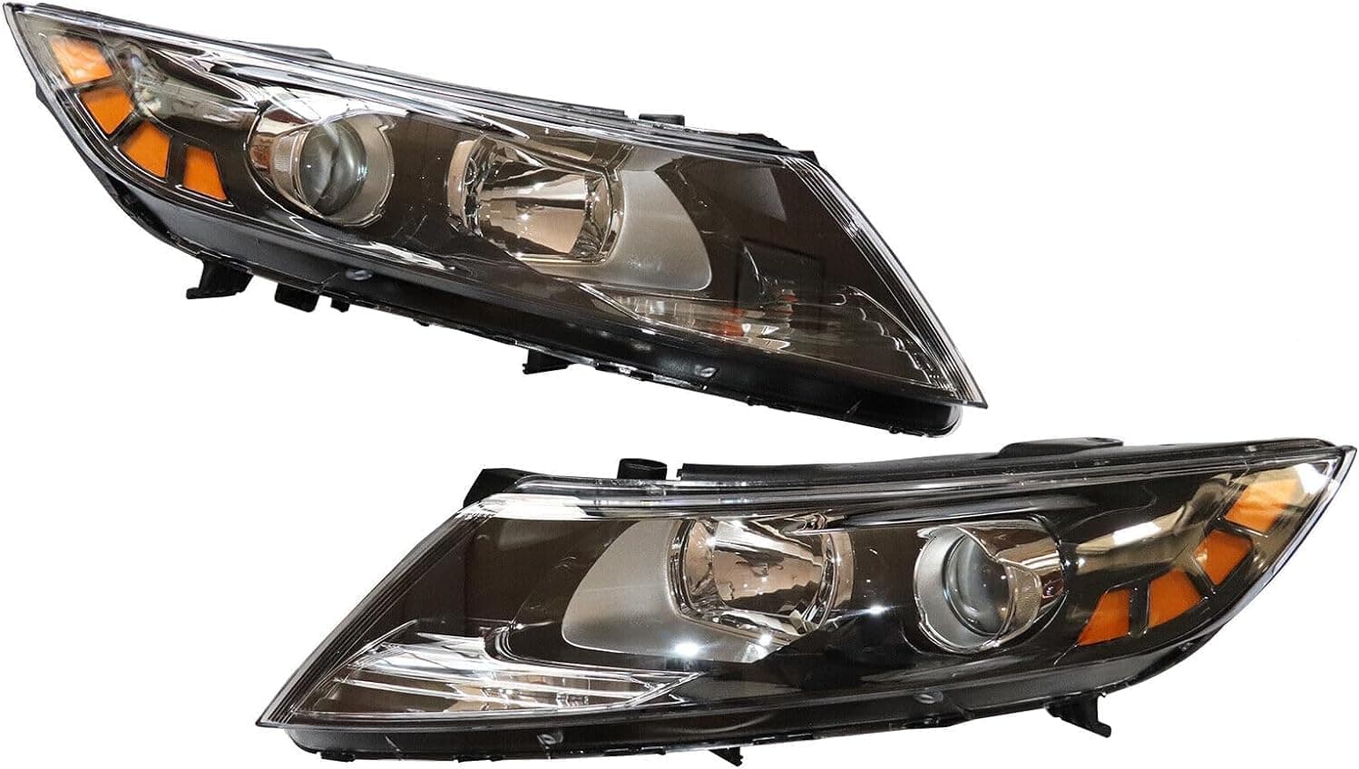 Headlight Assembly for KIA Optima 2011 2012 2013, Headlamp Driver and Passenger Side Halogen H7 H1 Bulbs - Pair Set 921012T121 921022T121 (Driver and Passenger Side Headlight)