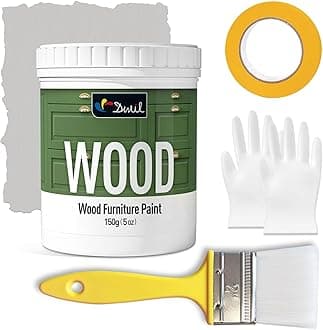 DWIL Matte Finish Furniture Paint - 5 Oz Wood Paint for Cabinets, Doors, Tables, and Dressers Refinishing - Water-Based, Non-Toxic & Odorless, Easy to Apply(Light Grey)-Trial Pack