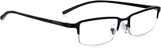 Reading Glasses for Men, Half Frame Non Prescription Glasses, Stylish Comfortable Glasses for All Day Wear