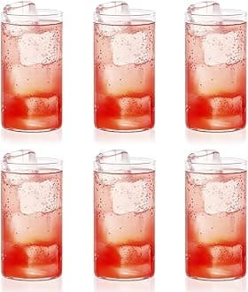 Borosil Vision 6pc Transparent Drinking Glass | Borosilicate Glass Tumblers for Water, Cold Drinks, Juice | Flame Proof, Microwave & Dishwasher Safe | for Daily use & Gifting (Transparent, 350 ml)