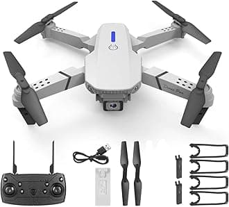 Premium Drone with 4K Camera - Auto Return, Follow Me, Long Flight Time, HD Video, Educational Toy, Selfies | RC Quadcopter WiFi | Dual Cameras, Foldable Design drone mini camera