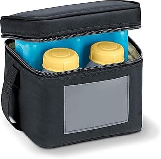 Cooler Bag with 150 ml BPA-free bottles - Set of 4 storage bottles for expressing, freezing and storing breast milk, with a storage bag for transporting breast milk