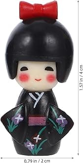 PRETYZOOM 18 Pcs Kimono Doll Ornaments Japanese Girls Dolls Mini Kimono Statue Miniature Japanese Kokeshi s Decor for Home Kids Child PVC Lucky East