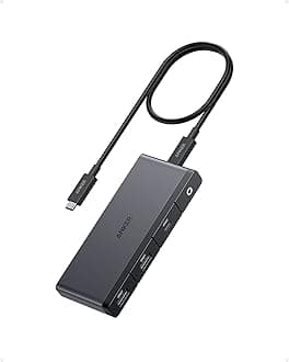 AnkerUSB C Hub, 8-in-1 USB4 Docking Station with 1.6ft Cable, 10 Gbps Data Ports, 8K HDMI and DisplayPort, for Microsoft Surface Pro 8, HP EliteBook 850 G8, and More