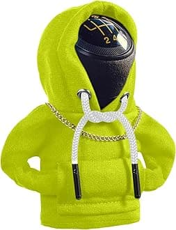 YajeeaCar Shift Knob Hoodie, Funny Gear Shift Knob Shirt Sweater, Winter Warm Shift Knob Cover Sweater Shirt, Automotive Interior Novelty Accessories Decorations, Universal Fit Knob Cover Gift (Green)
