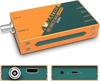 AVMATRIX UC2018 Video Capture Card SDI&HDMI to USB 3.0(Gen1) 1080P60 Uncompressed (YUY2) Video Capture with Line in for Video Conferencing Telemedicine Online Education on OBS, Zoom, Teams, PC/Mac